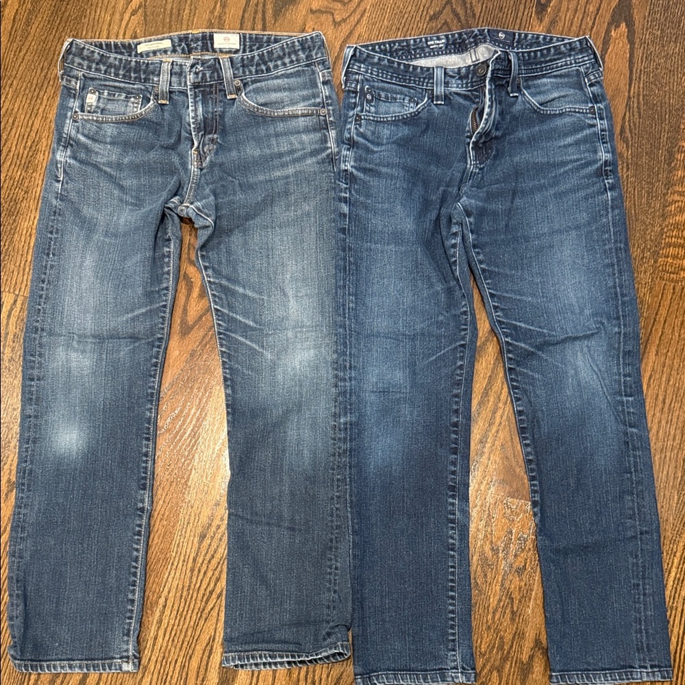 2 Ag Adriano Goldschmied Men's Matchbox 31 and Tellis 30 Slim Jeans